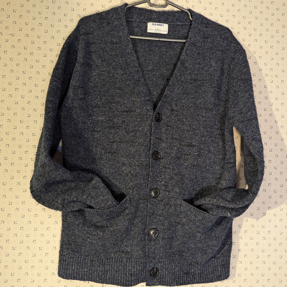 Vintage Old Navy M Cardigan Sweater Grandpa Grandma Thick Wool Blend Unisex